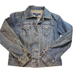 Vintage GAP Denim Jacket | Womens XS | Blue Jean Button Up Long Sleeve Classic‎